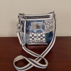 Coach Poppy Denim Patchwork Crossbody Y2K